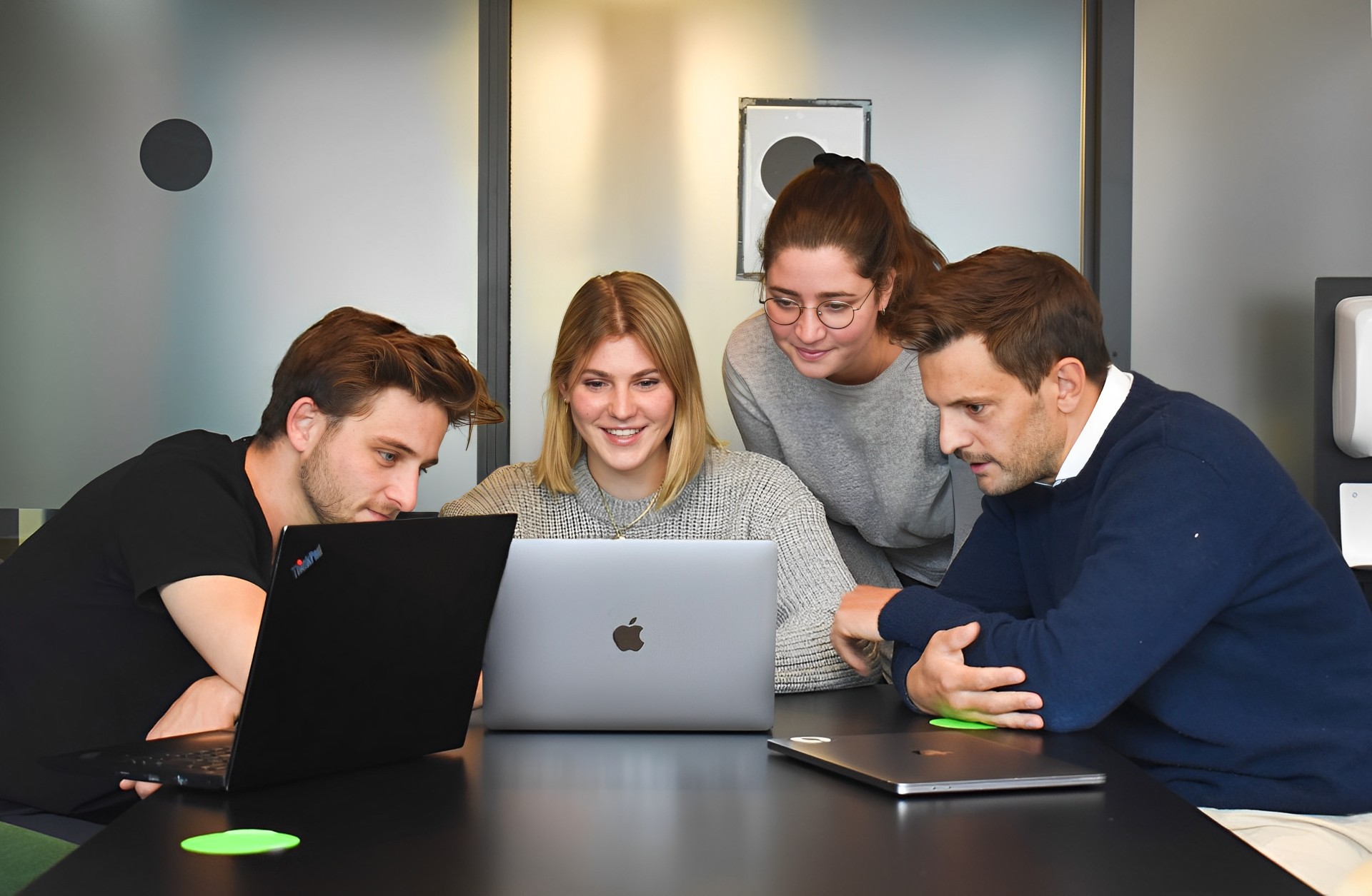 People working in company